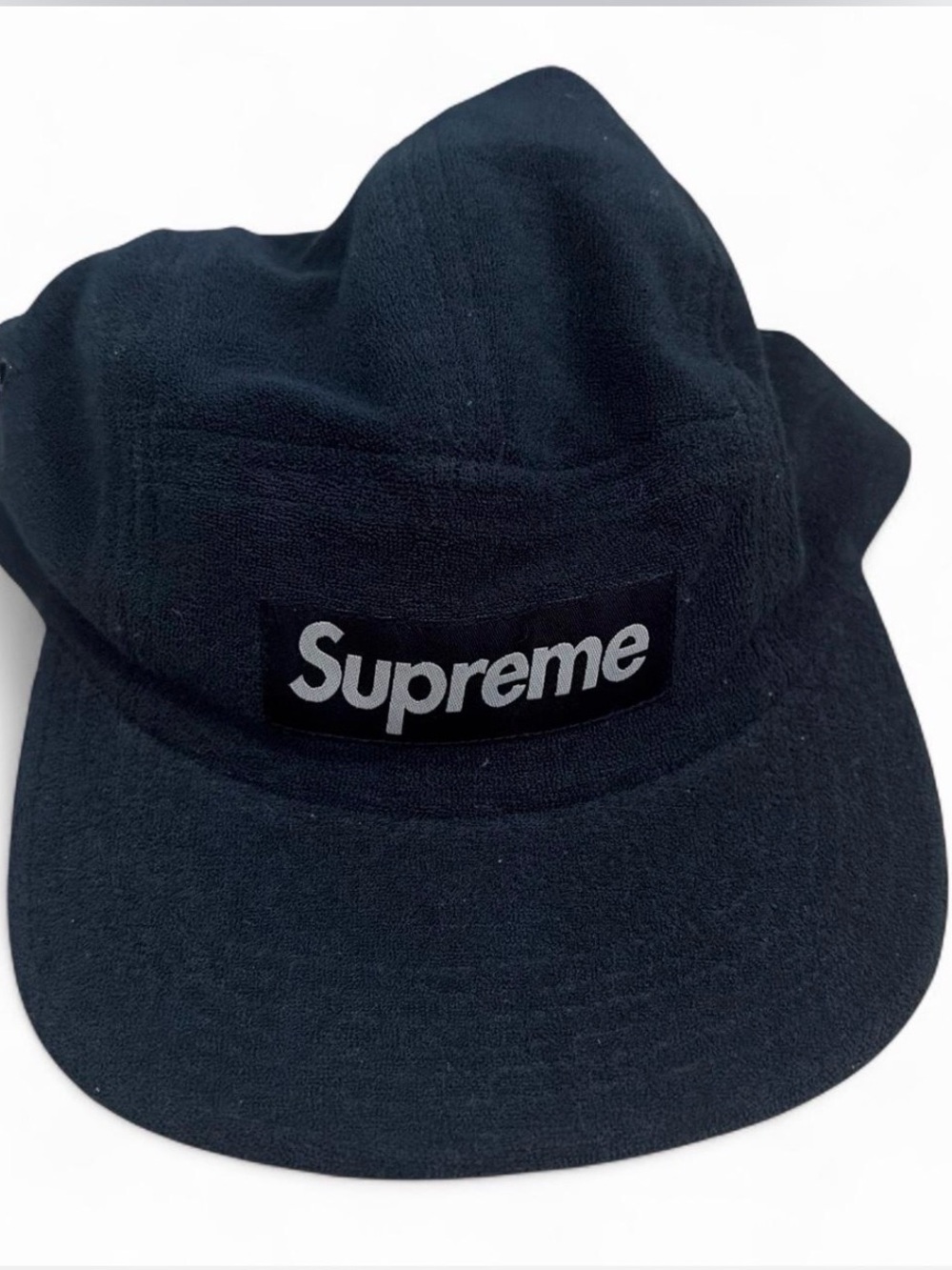 Supreme Navy Terry Cloth 5 Panel Hat